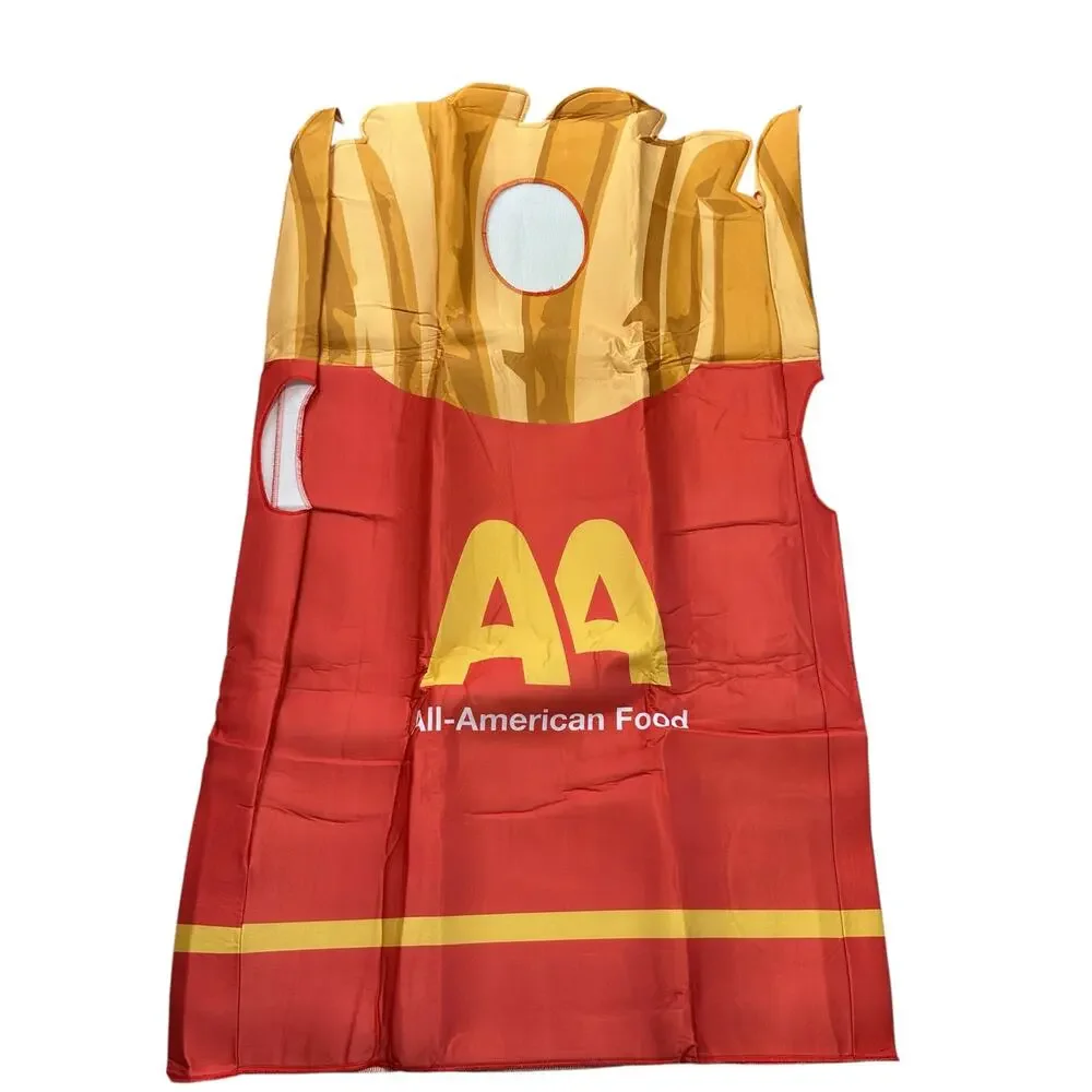 American French Fries HautLook Halloween Costume OS Adult Red New - Picture 2 of 6